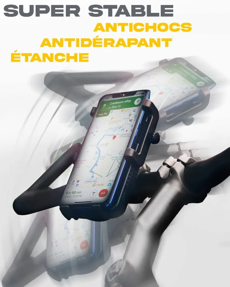 Support téléphone avec batterie intégrée