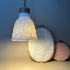 Suspension baladeuse rosinette émail brillant modèle étoiles