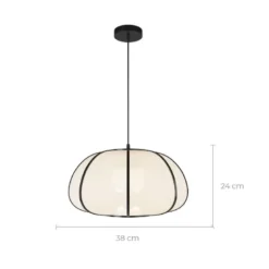 Suspension en bambou noir d38 cm - hana