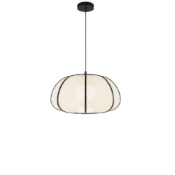 Suspension en bambou noir d38 cm - hana