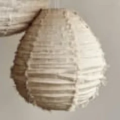 Suspension en lin wabi sabi beige