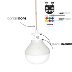 Suspension sans fil paulo rgb d40cm