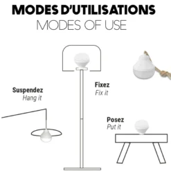 Suspension sans fil paulo rgb d40cm