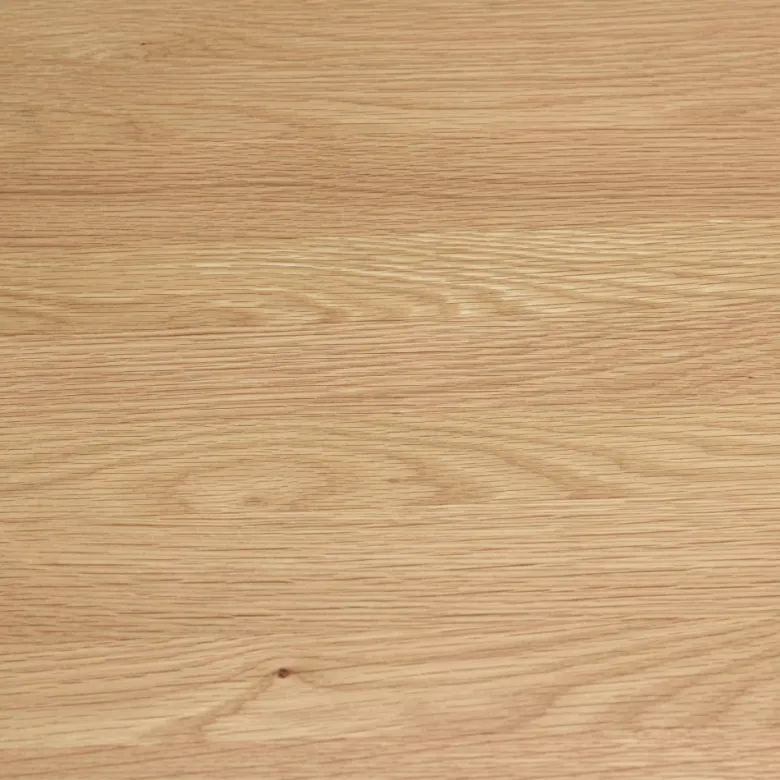Sya - table à manger ronde d120 décor et chêne naturel pied à motif strié