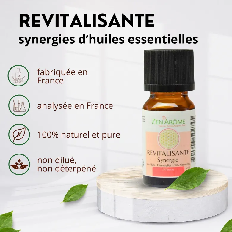 Synergie d'huile essentielle revitalisante