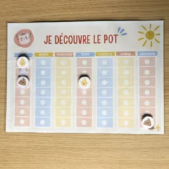 Tableau d'apprentissage & récompense propreté