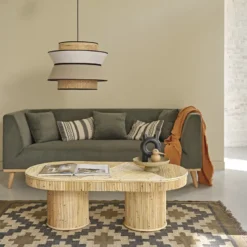 Table basse en rotin