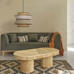 Table basse en rotin