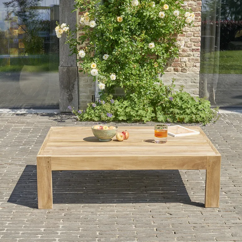 Table basse jardin teck