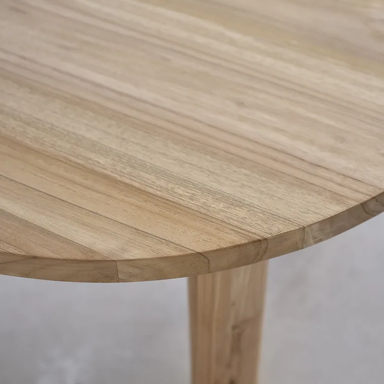 Table basse ronde bois de teck
