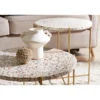 Table basse ronde en terrazzo et métal doré d55 cm mezzo