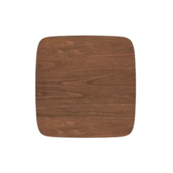 Table carrée 4 personnes en bois foncé finition noyer 90 cm - julio