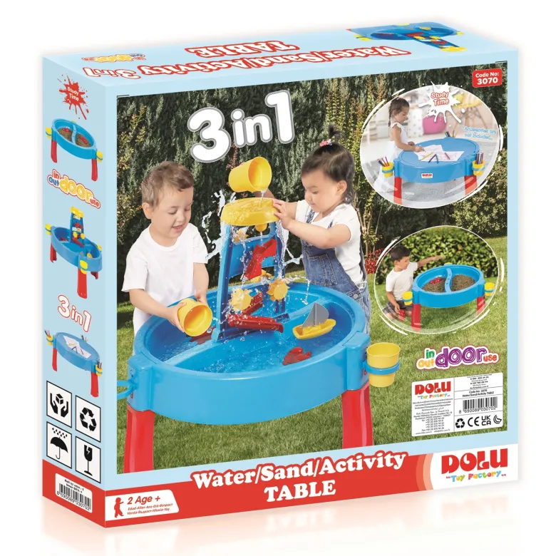 Table d'activités eau et sable 3 en 1