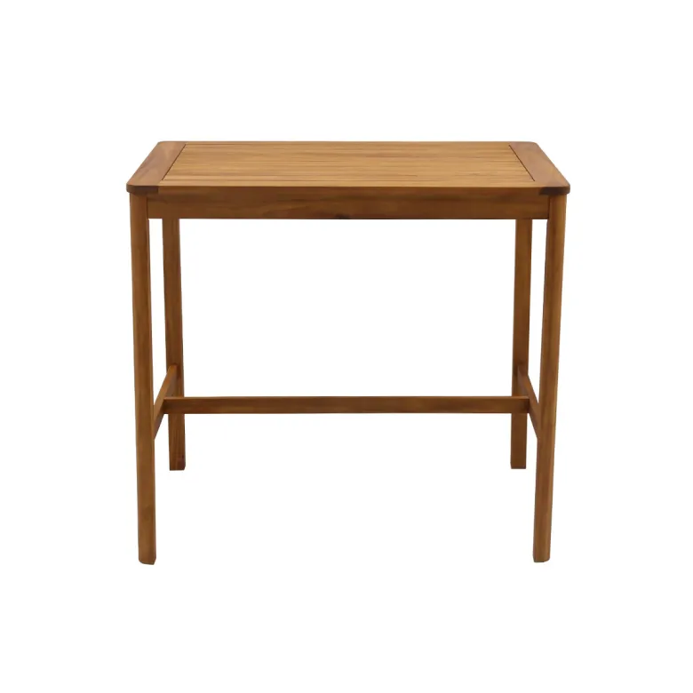 Table de bar de jardin rectangulaire en bois massif l120 cm akis
