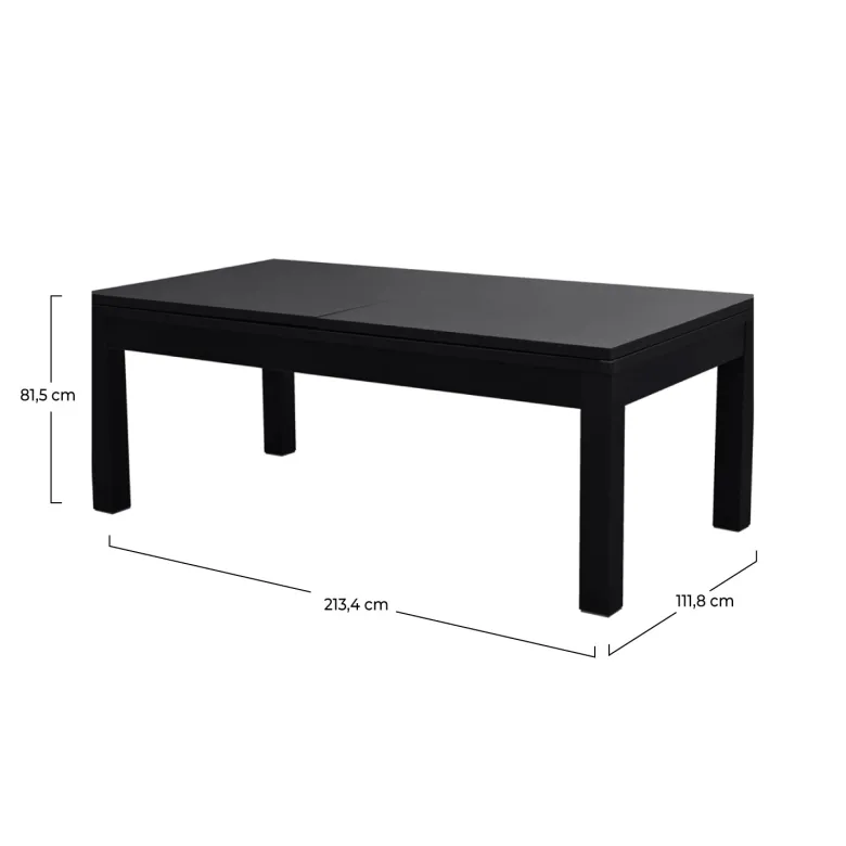 Table de billard convertible noire tapis vert - eddie