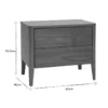 Table de chevet avec rangements 2 tiroirs bois foncé noyer benja