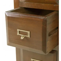 Table de chevet 3 tiroirs bronze bois