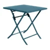 Table de jardin carrée greensboro 70 x 70 cm bleu canard - hespéride
