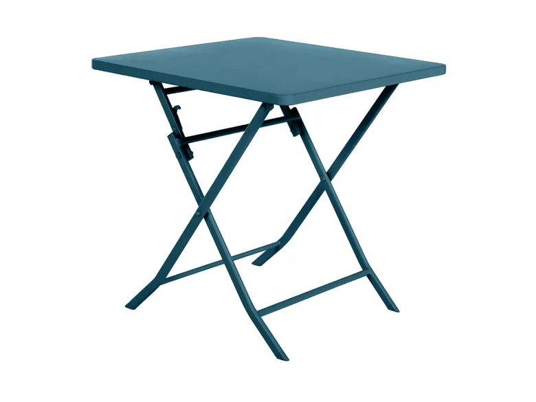 Table de jardin carrée greensboro 70 x 70 cm bleu canard - hespéride