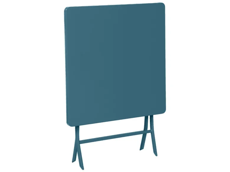 Table de jardin carrée greensboro 70 x 70 cm bleu canard - hespéride