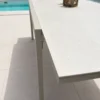 Table de jardin en aluminium et plateau sinterstone - grège