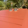 Table de jardin en aluminium - terracotta