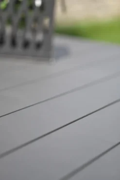 Table de jardin 10 places en aluminium - gris anthracite