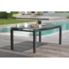Table de jardin 12 places en aluminium - gris anthracite