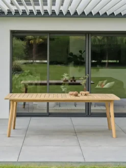 Table de jardin 8 places - marron
