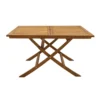 Table de jardin pliante carrée en bois massif l140 cm santiago