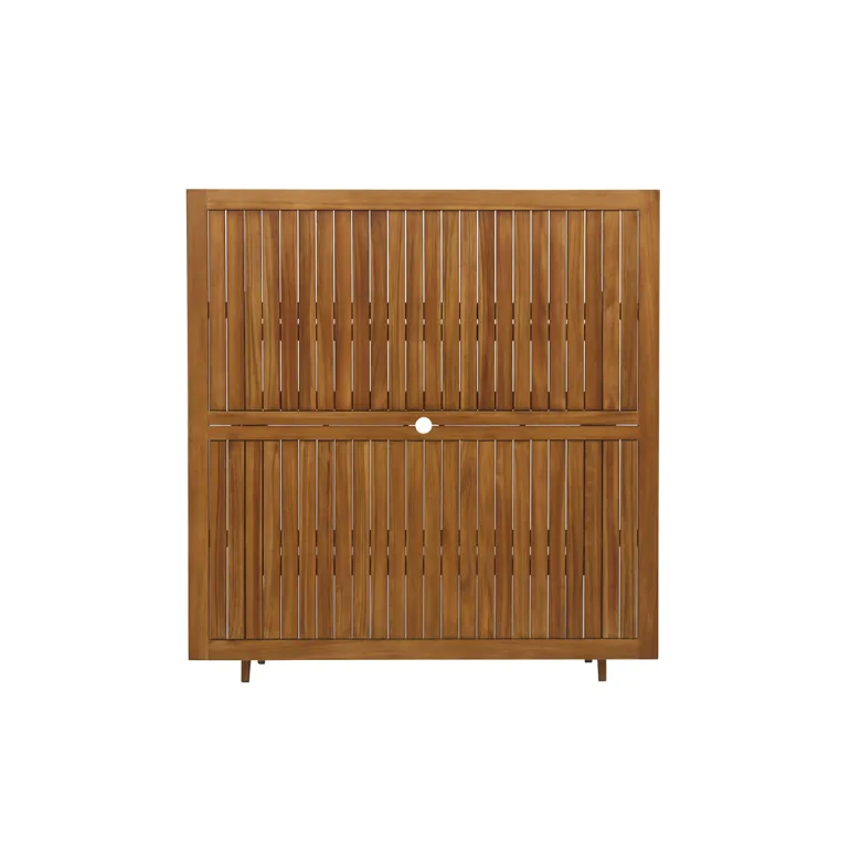 Table de jardin pliante carrée en bois massif l140 cm santiago