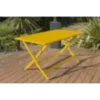 Table de jardin pliante en aluminium - jaune moutarde