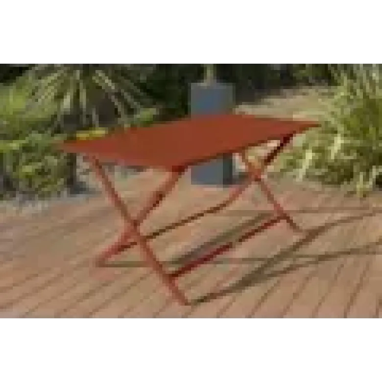 Table de jardin pliante en aluminium - terracotta