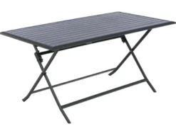Table de jardin rectangulaire azua 6 places graphite - hespéride