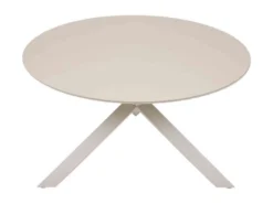 Table de jardin ronde alu verre oryon 6 places argile - hespéride