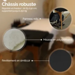 Table de massage épaisse - 3 zones