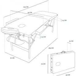 Table de massage - 2 zones