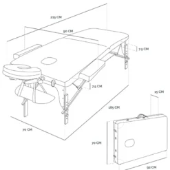 Table de massage - 2 zones