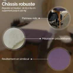 Table de massage - 2 zones