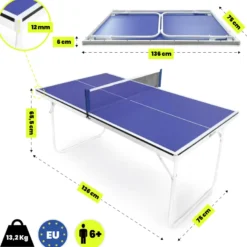 Table de ping-pong hypermotion pliable portable avec accessoires complets