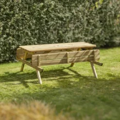 Table de pique-nique en bois romane