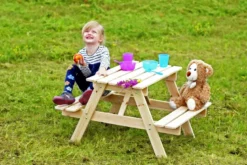 Table enfant en bois 81x60xh50 cm - timbela m012-1