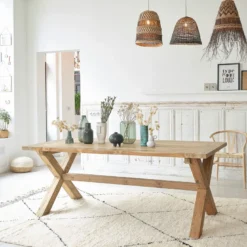 Table en teck recyclé 6 pers