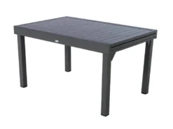 Table extensible rectangulaire alu piazza 6&nbsp;10 places graphite - hespéride