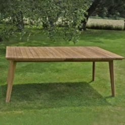 Table extensible teck massif flora xl