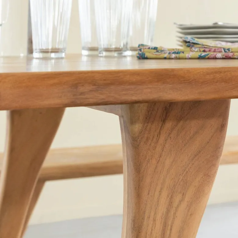 Table haute bois d'acacia