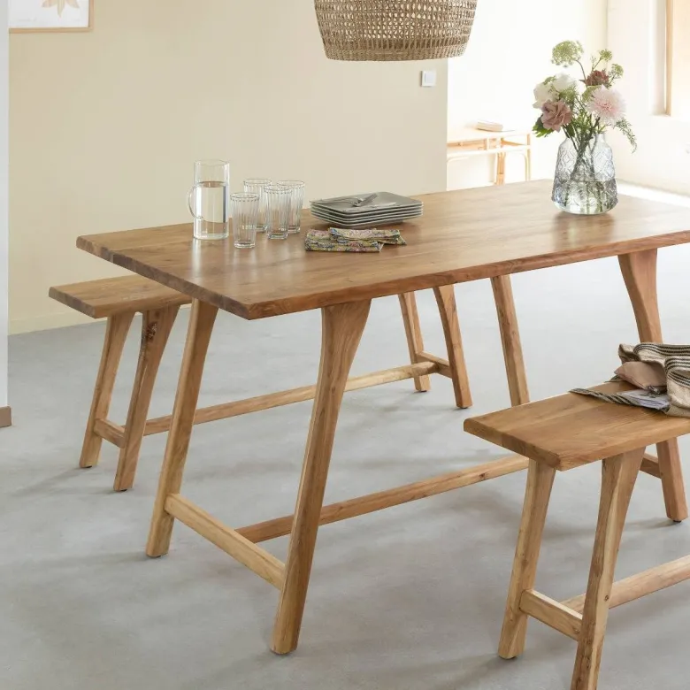 Table haute bois d'acacia