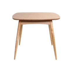 Table à manger carrée frêne naturel l90 cm baltik