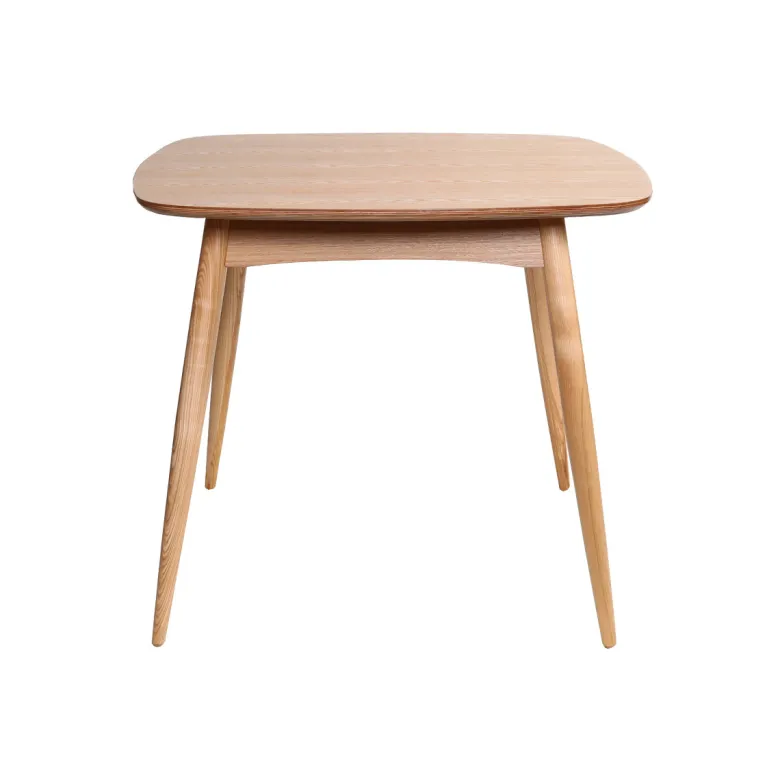 Table à manger carrée frêne naturel l90 cm baltik