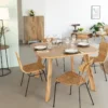 Table à manger en bois acacia flora